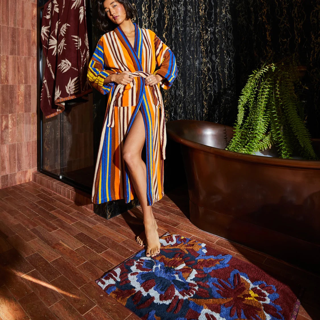 Sage and Clare Eliza Bath Mat - Rosewood