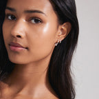 Scottie recycled earrings 2 in 1 set - Silver plated