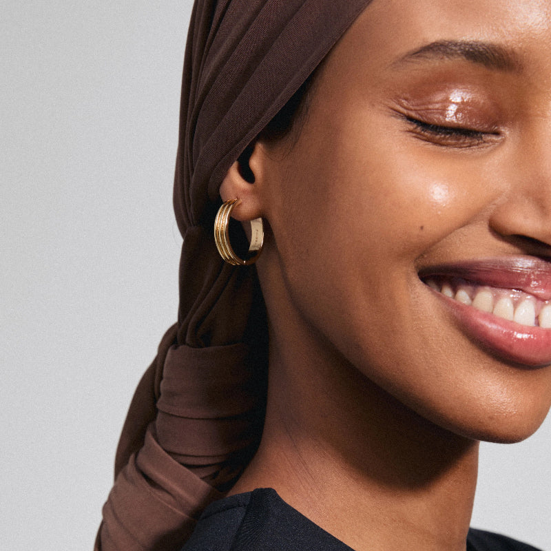 Bennet Recycled Hoop Earrings - Gold Plated