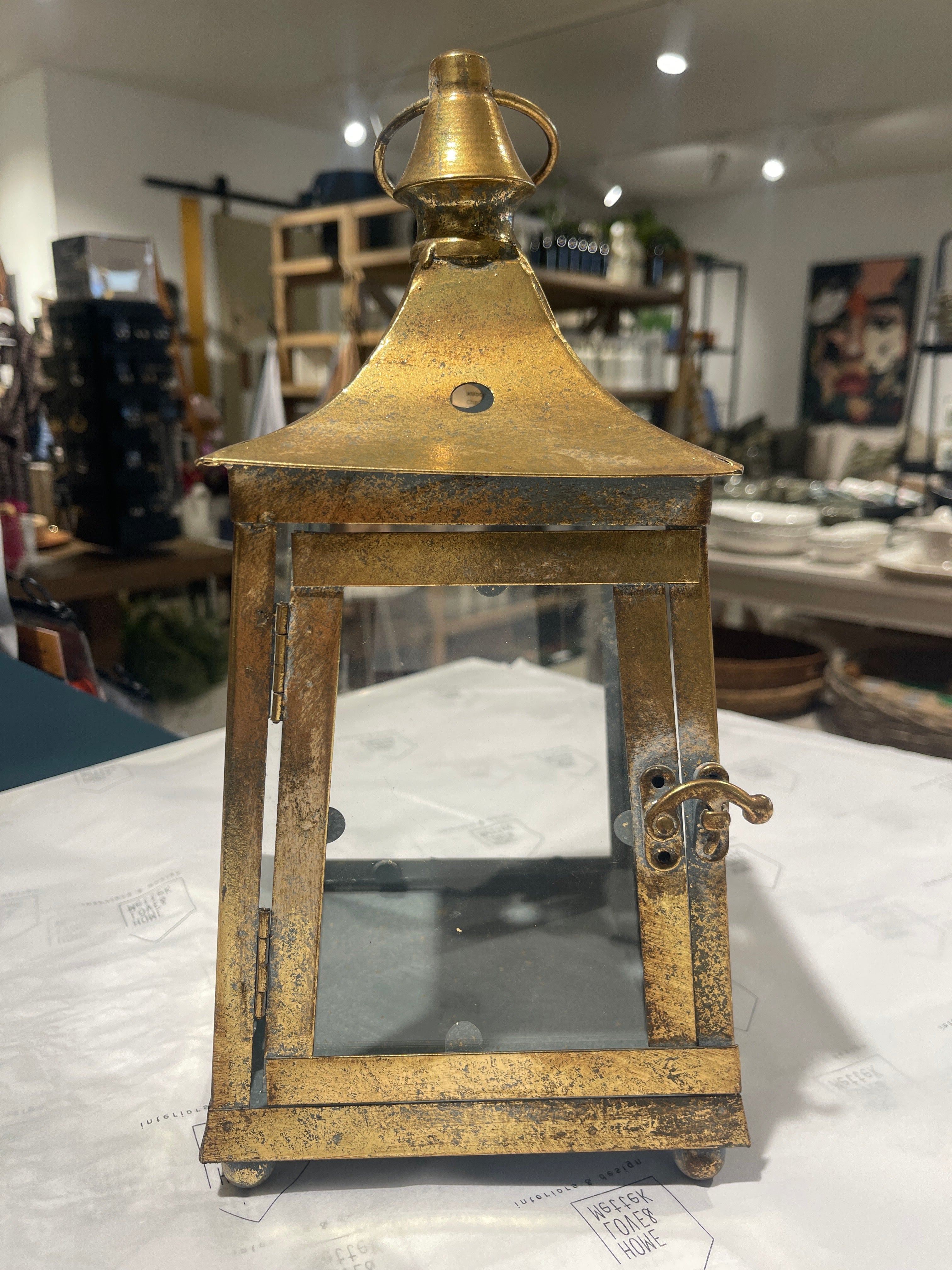 French Country Charlotte Lantern Gold