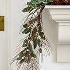 White Berry & Pinecone Swag Large