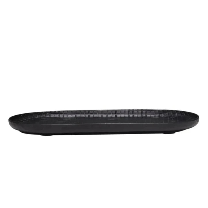 ANKARA Oval Small Tray - Black