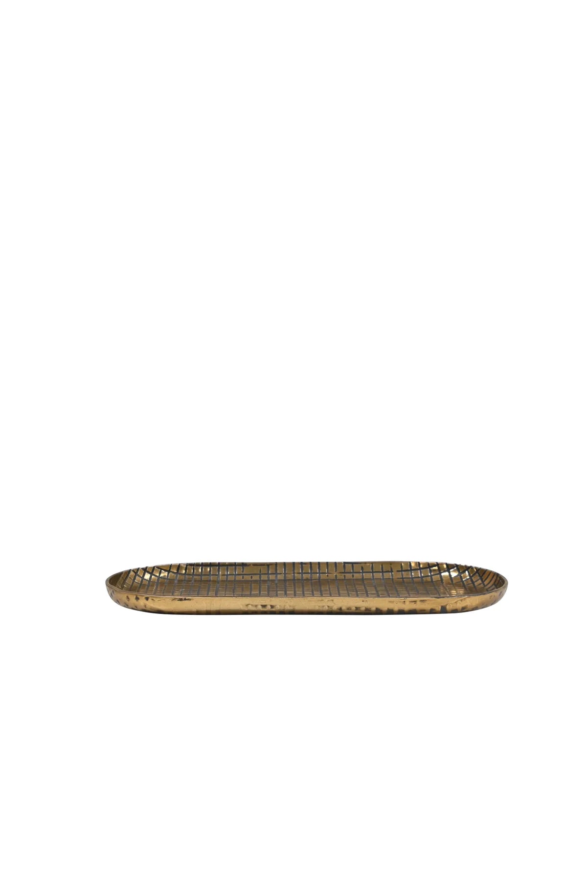 Ankara Oval Small Tray - Vintage Brass