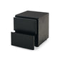 Cube Black Oak Side Table 2drw (Black Oak Top) (pre order)