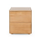 Cube Natural Oak Side Table 2drw (Oak Top) (pre order)