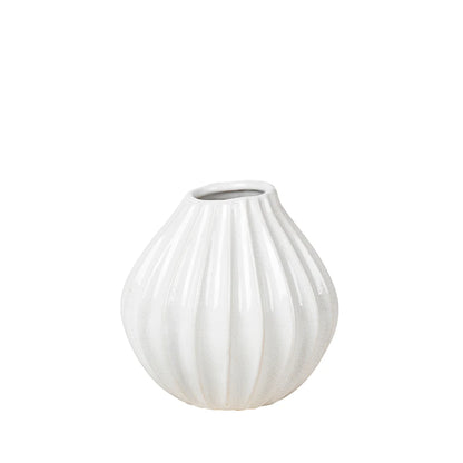 BROSTE Vase Wide Small White