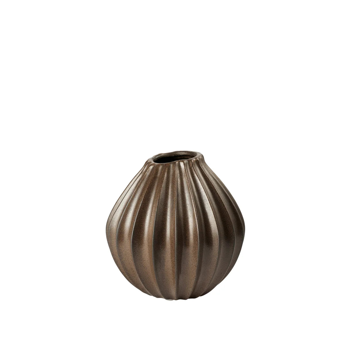 BROSTE Vase Wide M - Antique Brown