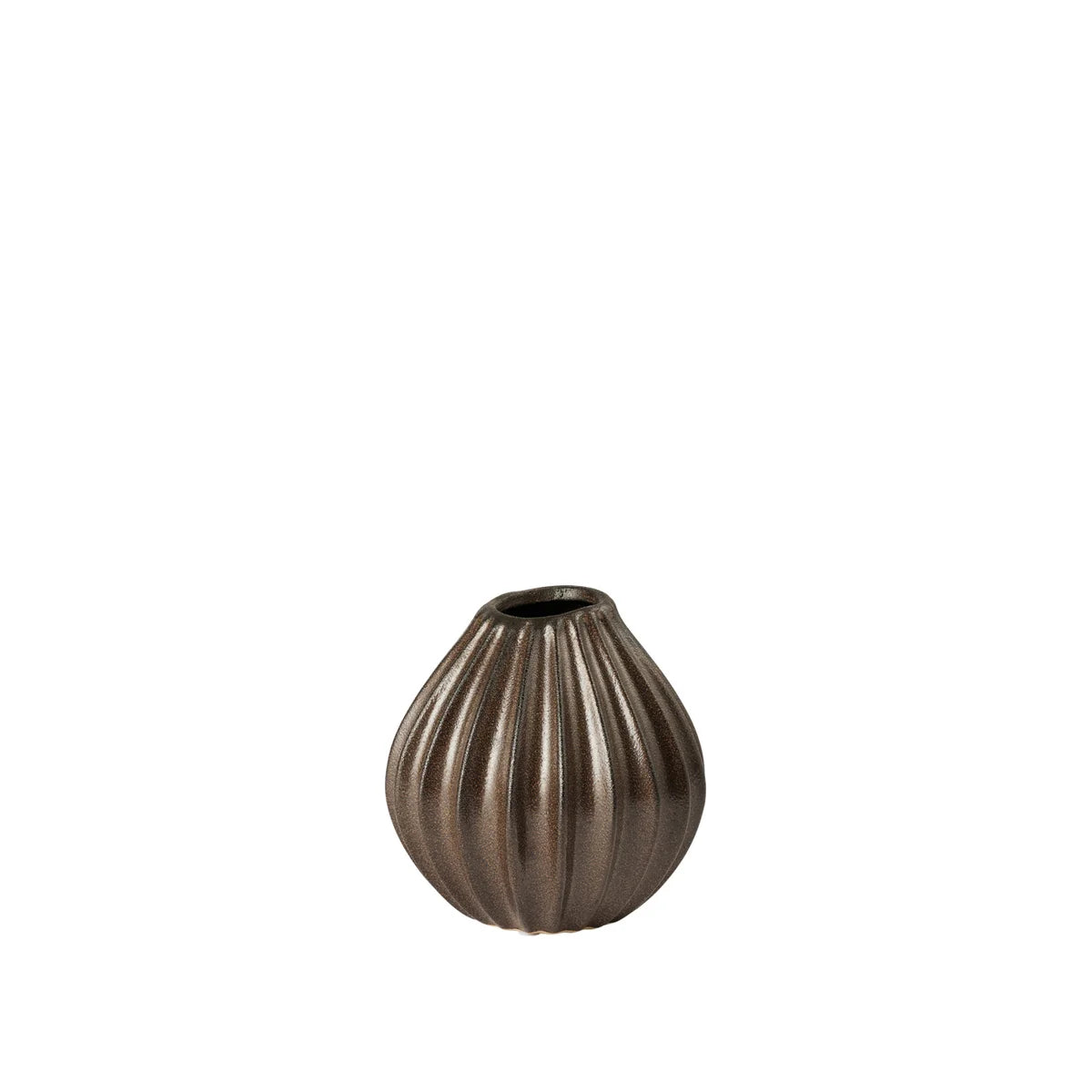 BROSTE Vase Wide S - Antique Brown