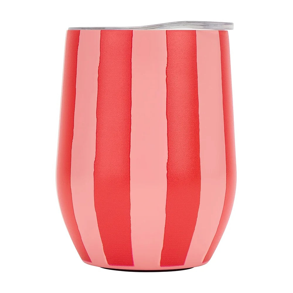 Double Walled Tumbler 350ml - Red Stripe