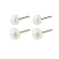 Johanne Pearl Earrings 2 in 1 Set - White - Gold Plated