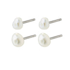 Johanne Pearl Earrings 2 in 1 Set - White - Gold Plated