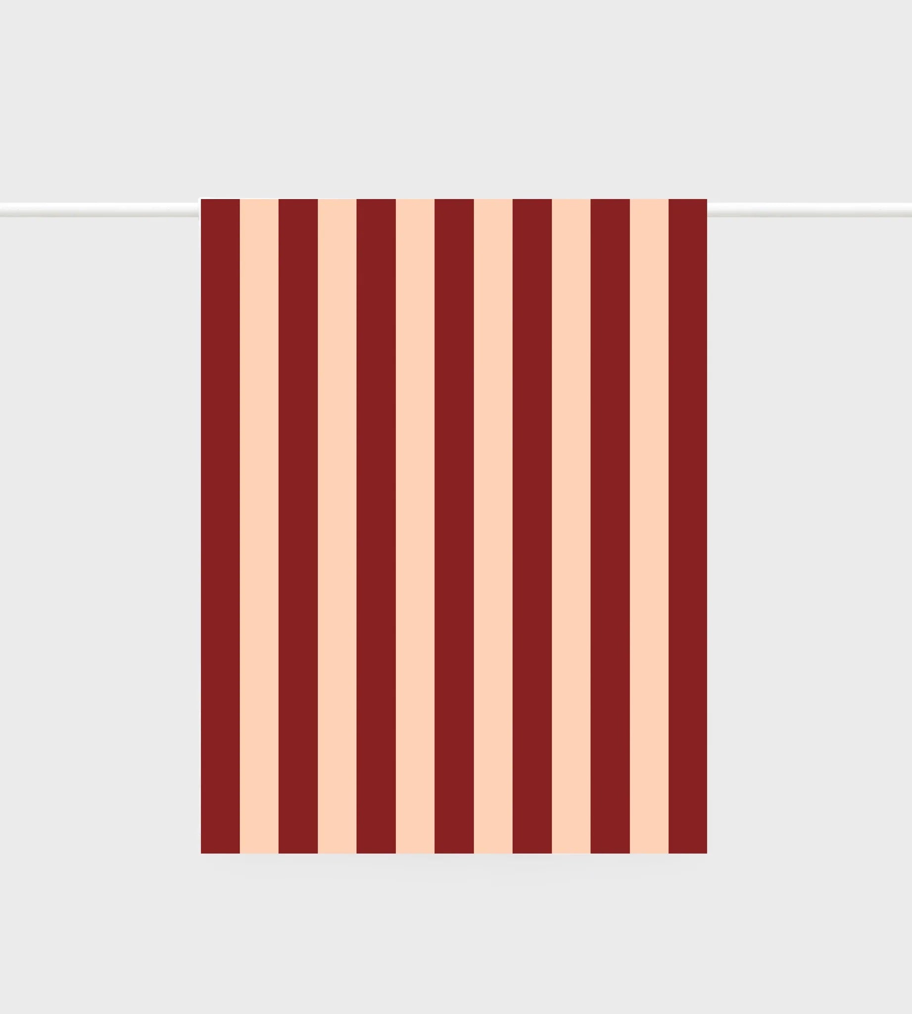 Lettuce Tea Towel - Bold Stripe Peach + Burgundy