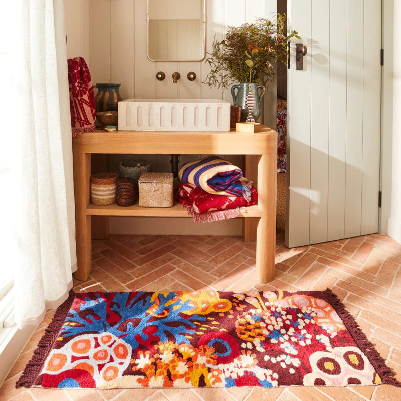 Sage and Clare - Cora Bath Runner - Garnet