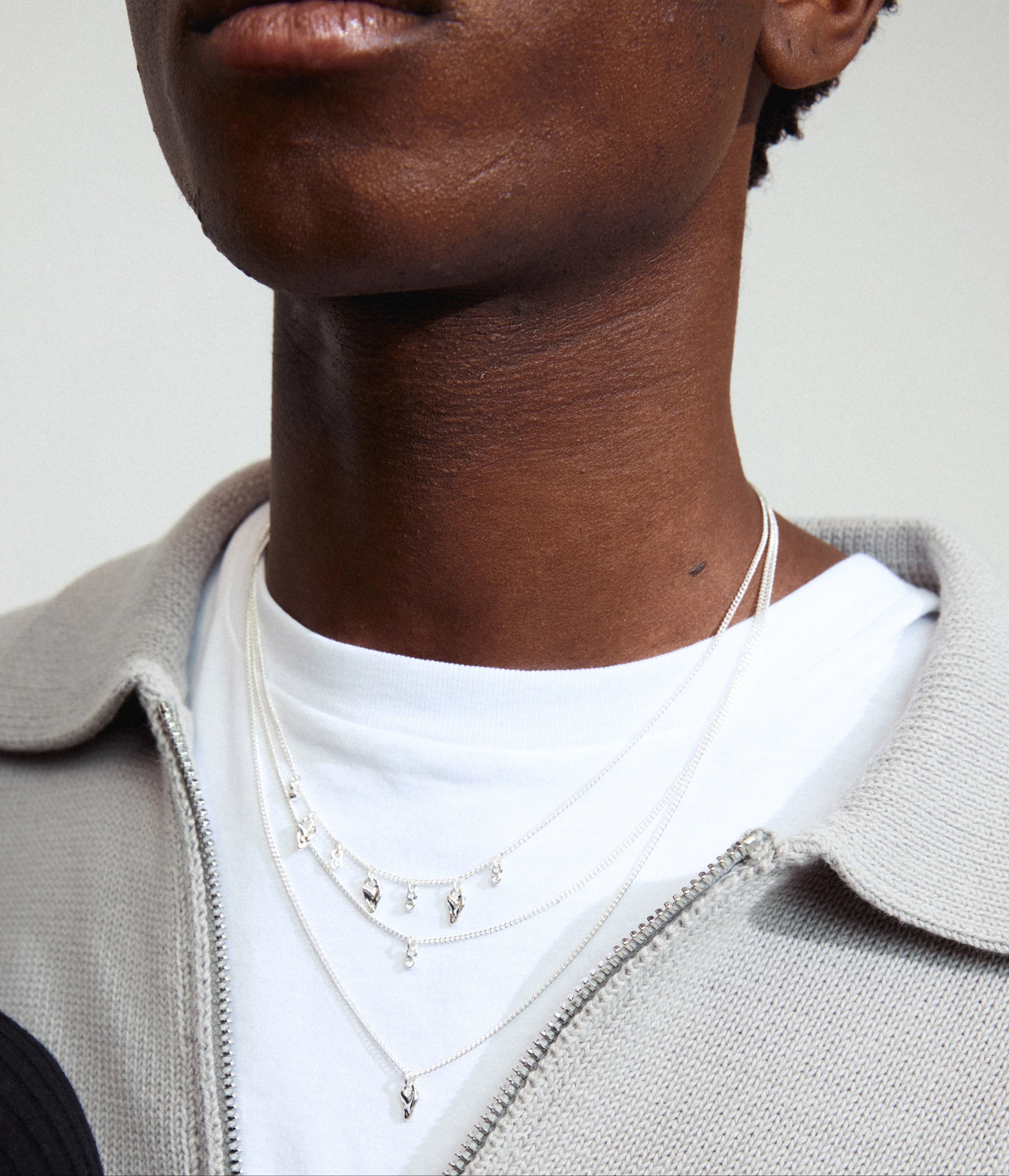 Jules Recycled Necklace - Silver Plated - Crystal