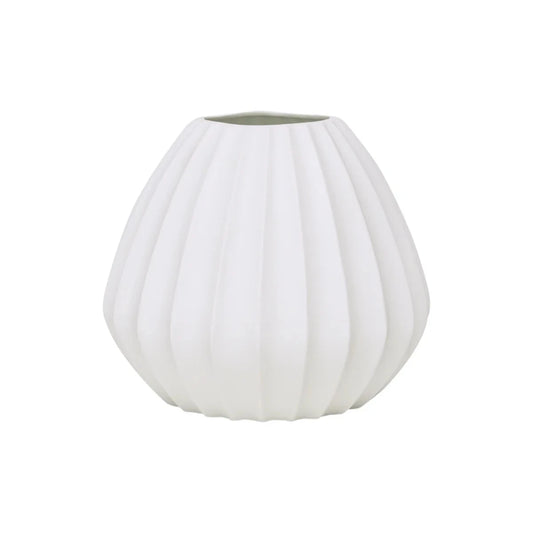 Table Lamp Wide Ridge Matt White