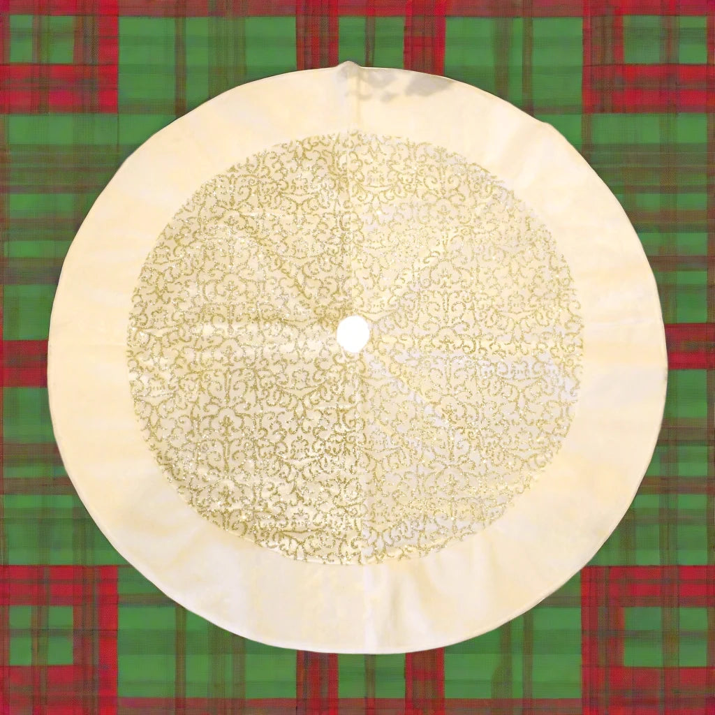 Cream Gold Tree Skirt