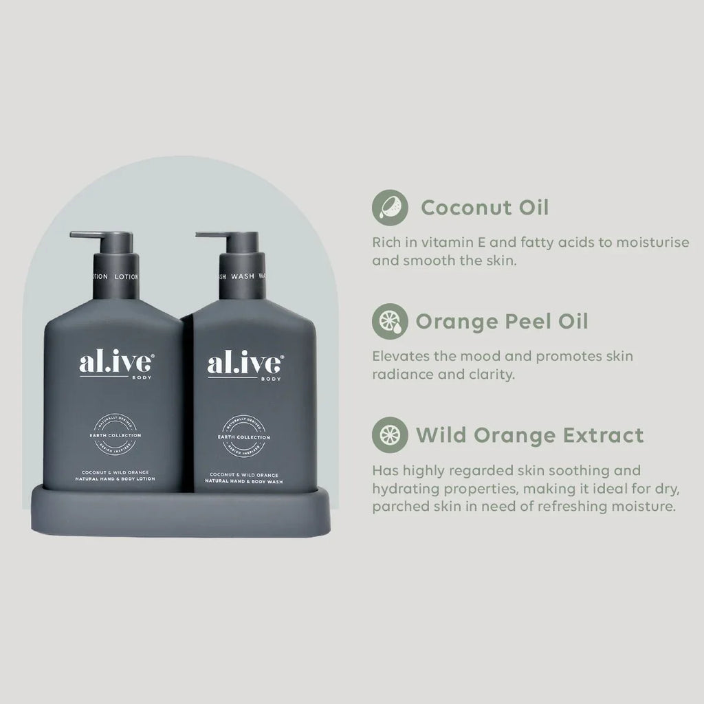 Al.ive Wash & Lotion Duo - Coconut & Wild Orange