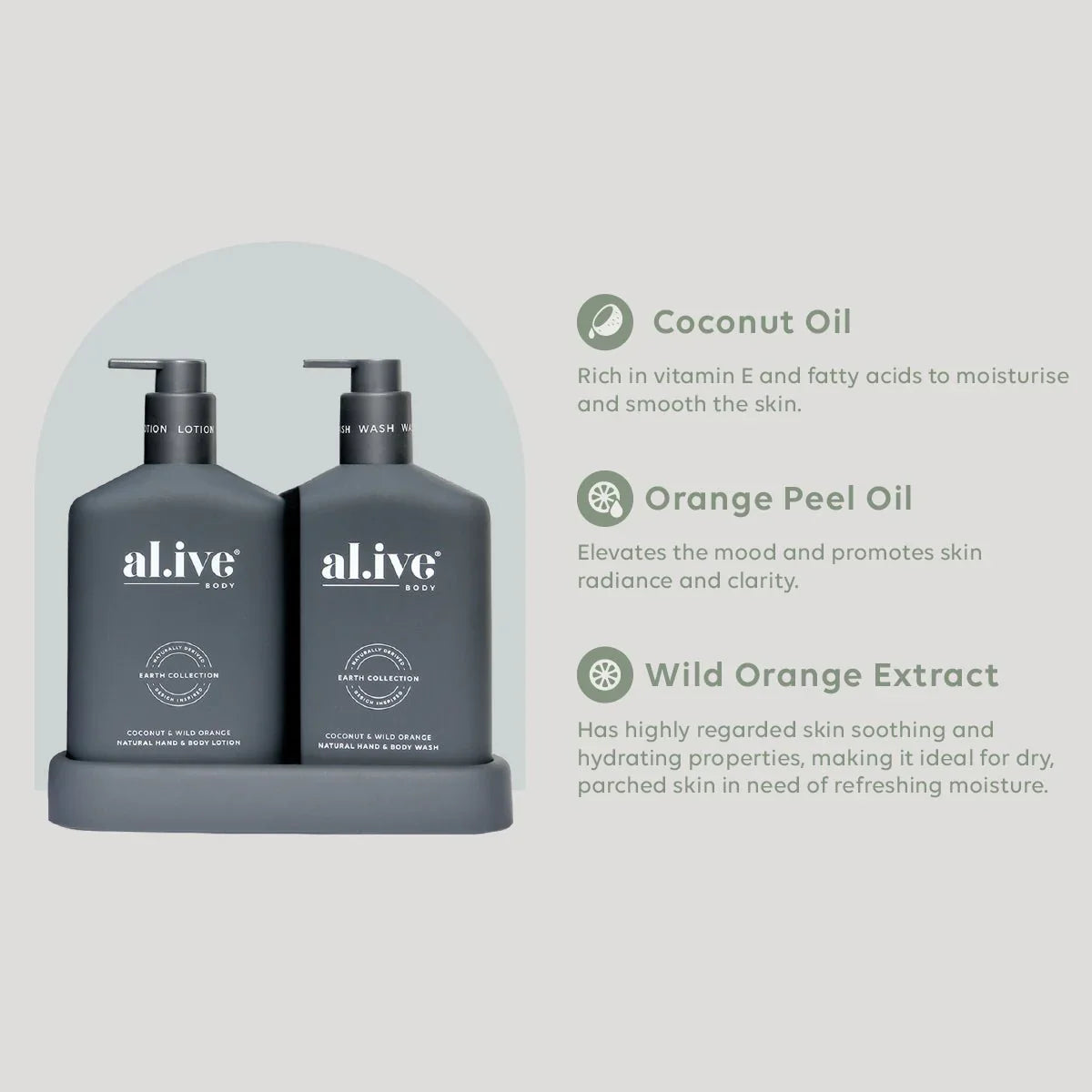 Al.ive Wash & Lotion Duo - Coconut & Wild Orange