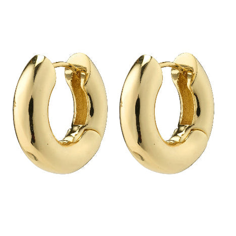 Aica Recycled Chunky Hoop Earrings - Gold Plated