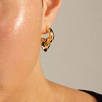 Iokaste Recycled Chunky Hoops - Gold Plated