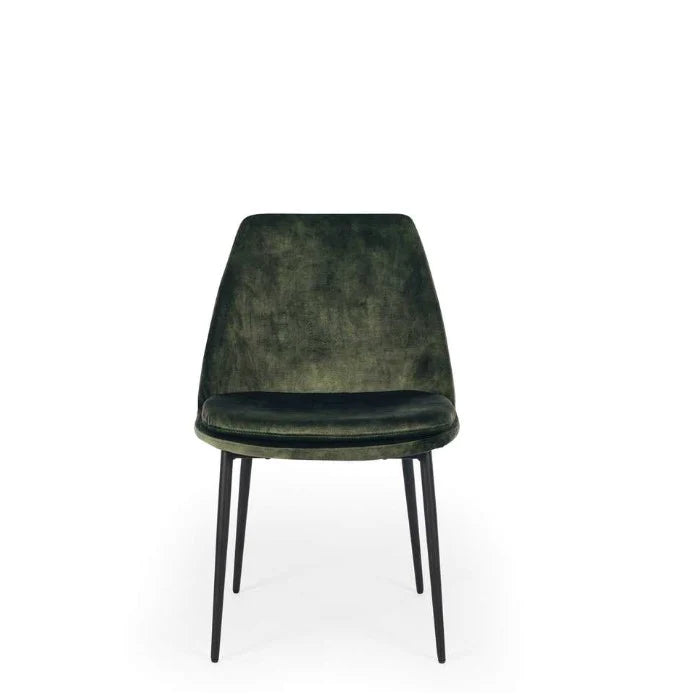 Sally Dining Chair Velvet Moss Green - Preorder