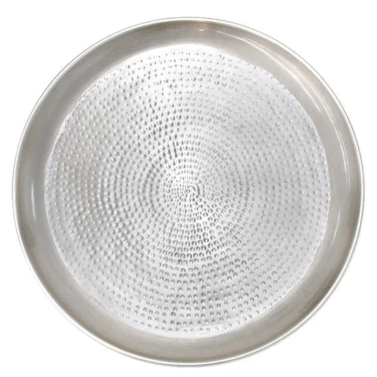 Large Hammered Metal Tray