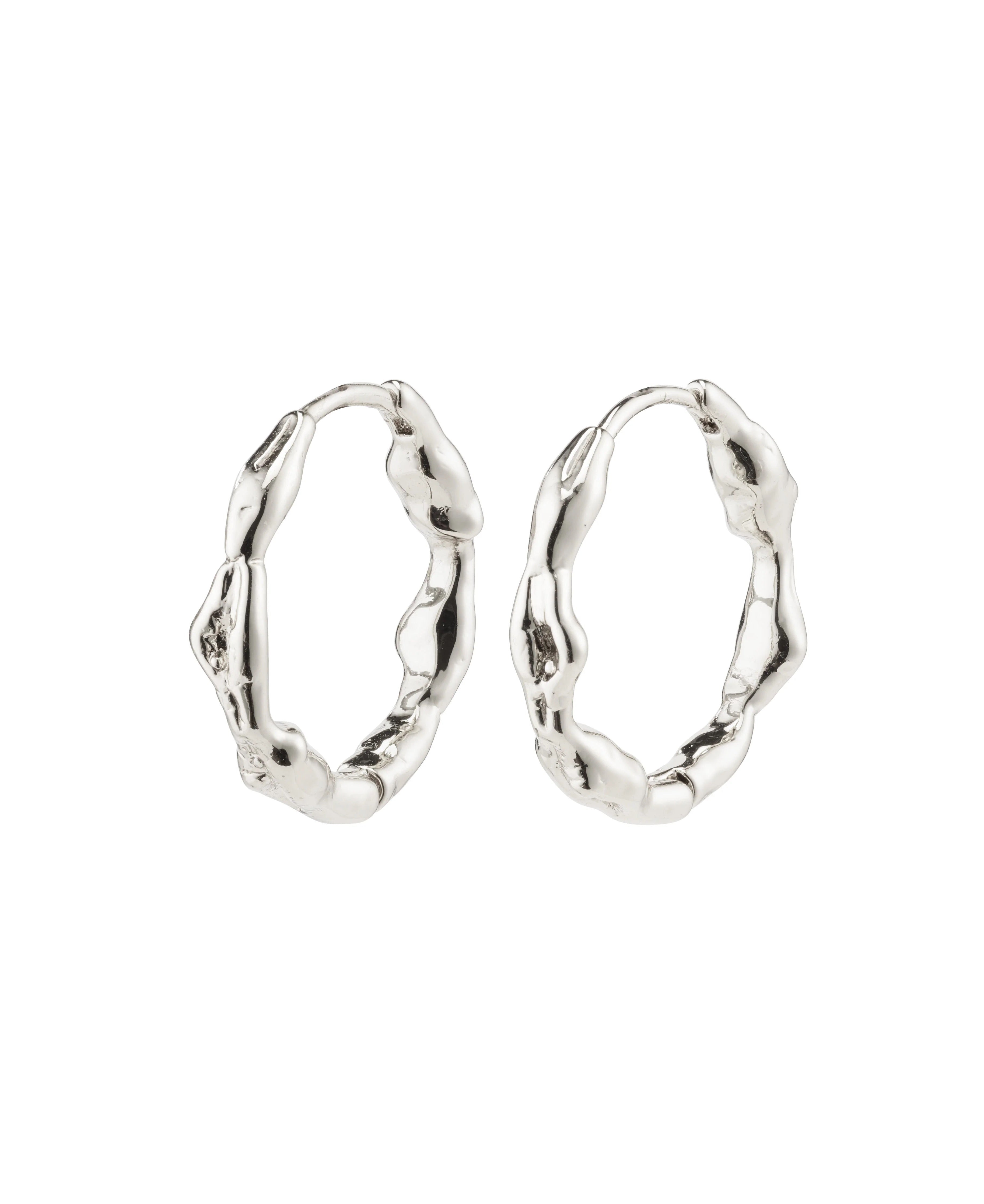 Zion Earrings Hoops Silver plated