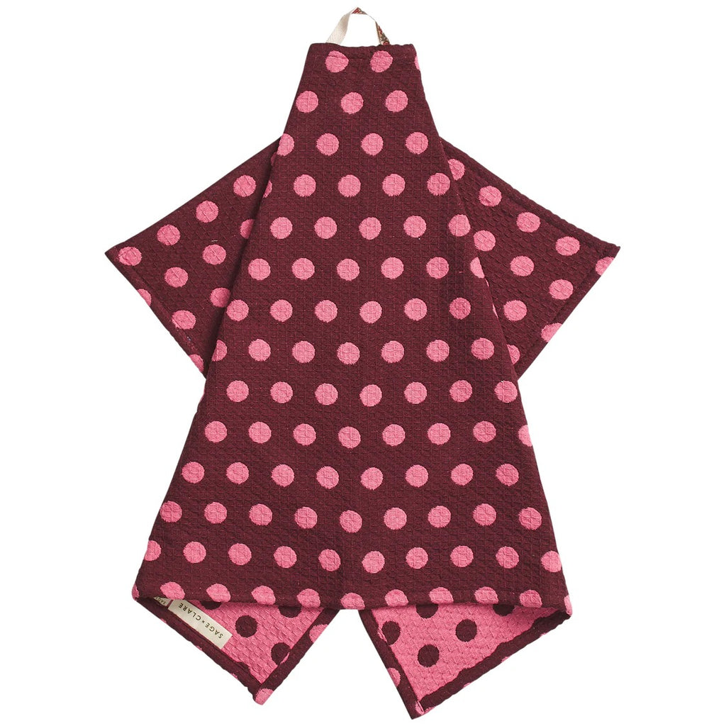 Sage and Clare Paige Tea Towel - Rosewood
