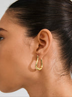 Unfold Recycled Earrings - Gold Plated