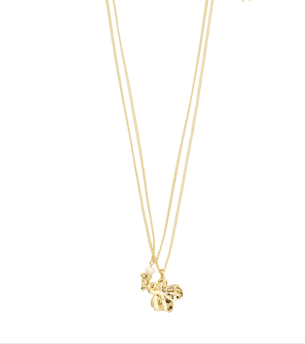 Zhuri Recycled Necklace 2-in-1 Set - Gold Plated