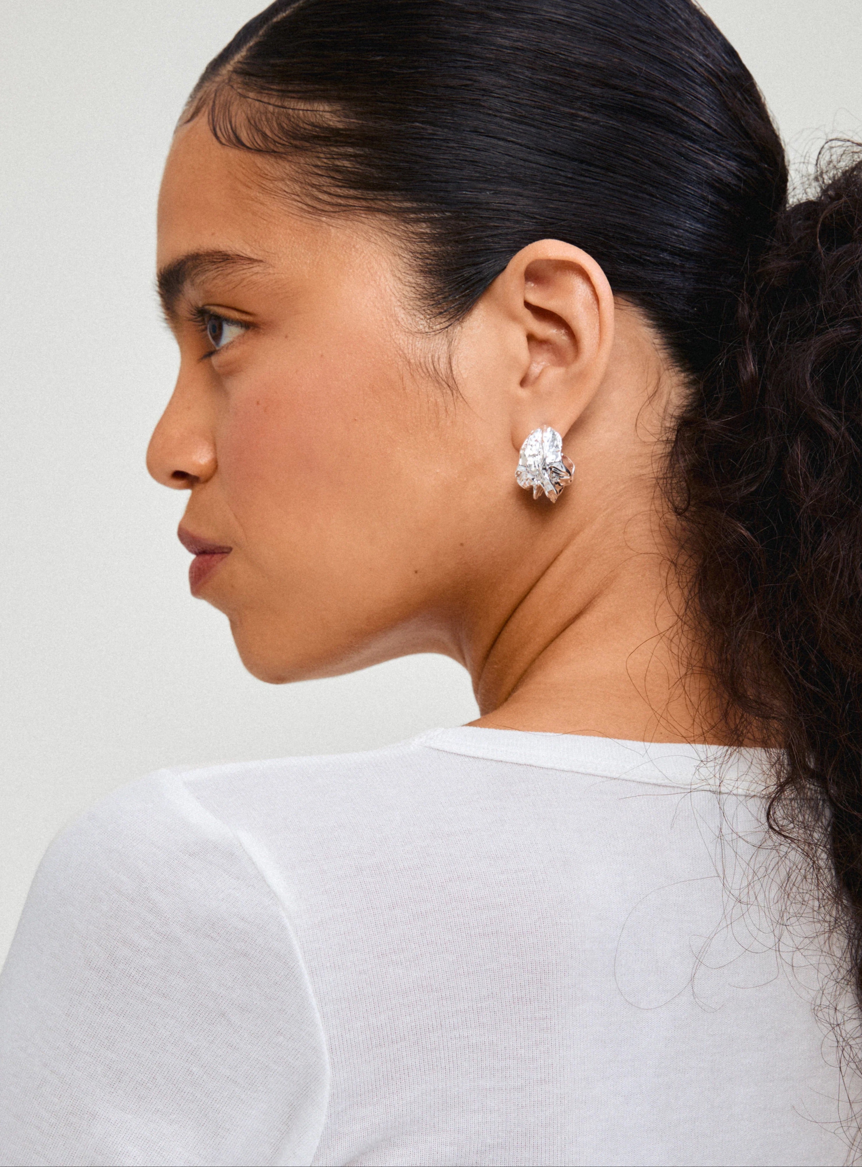 Eclipse hoops silver-plated