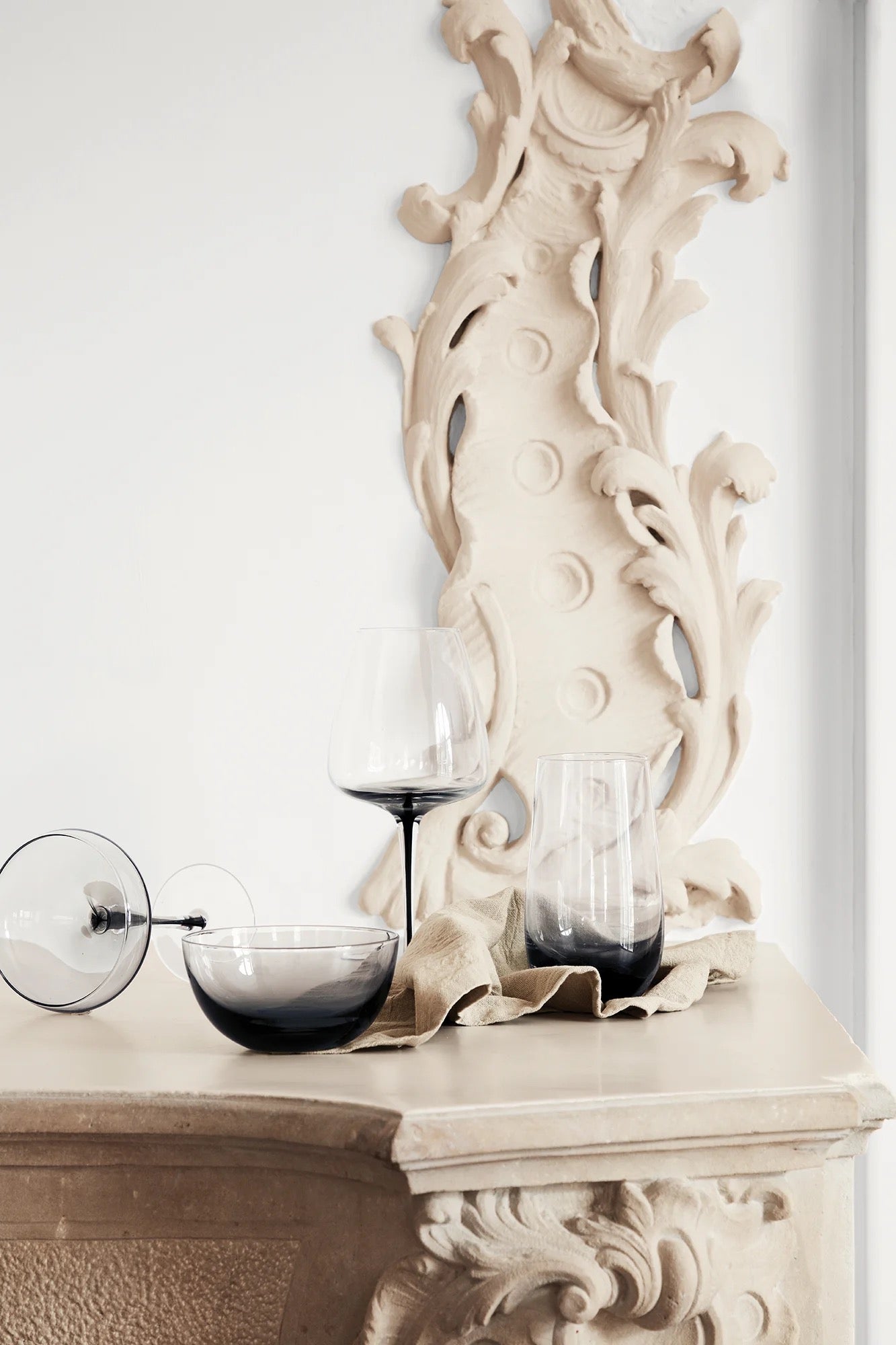 Broste Smoke Red Wine Glass - Set/4
