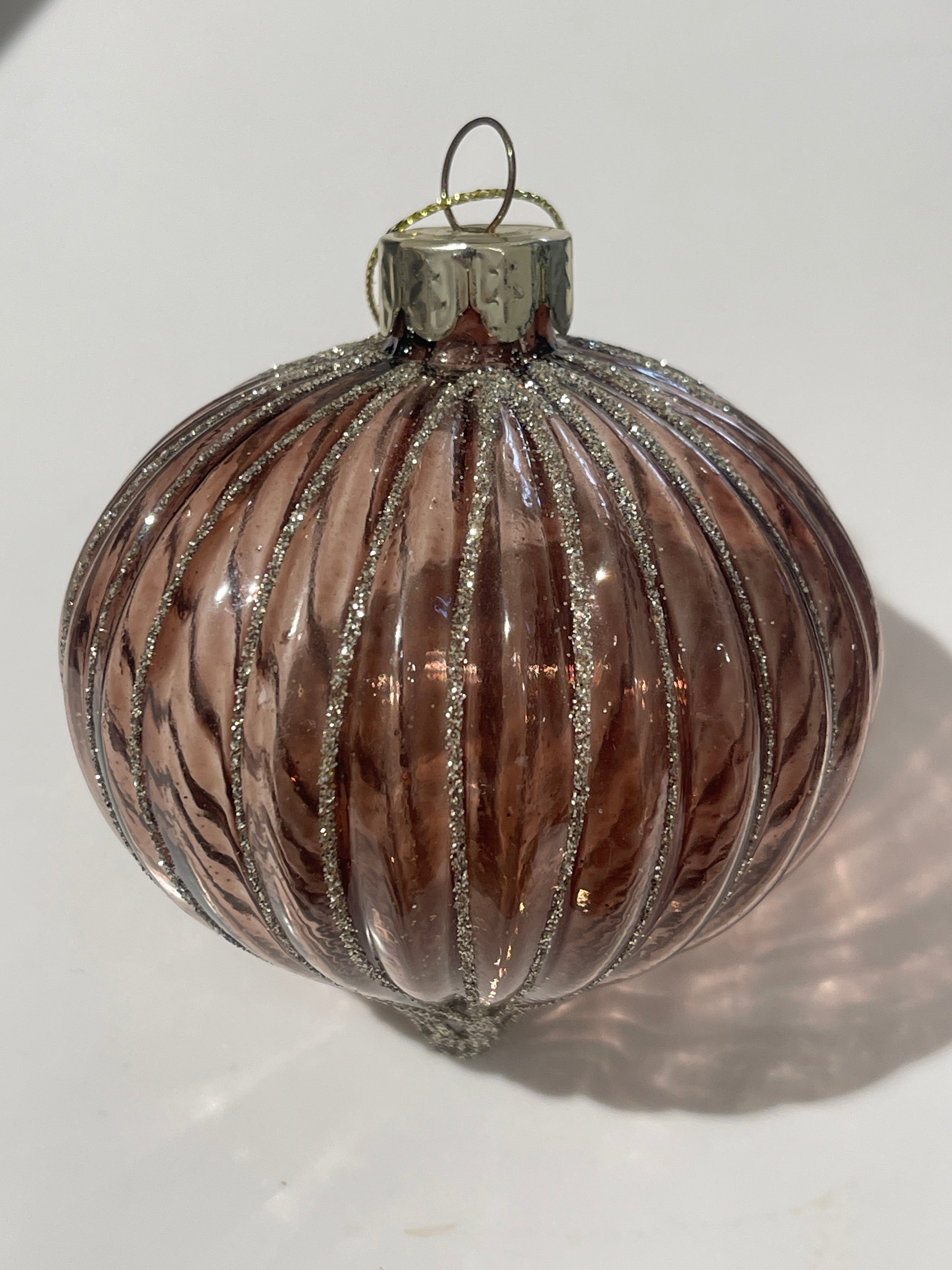 Hanging Small Glittered Balls Coffee