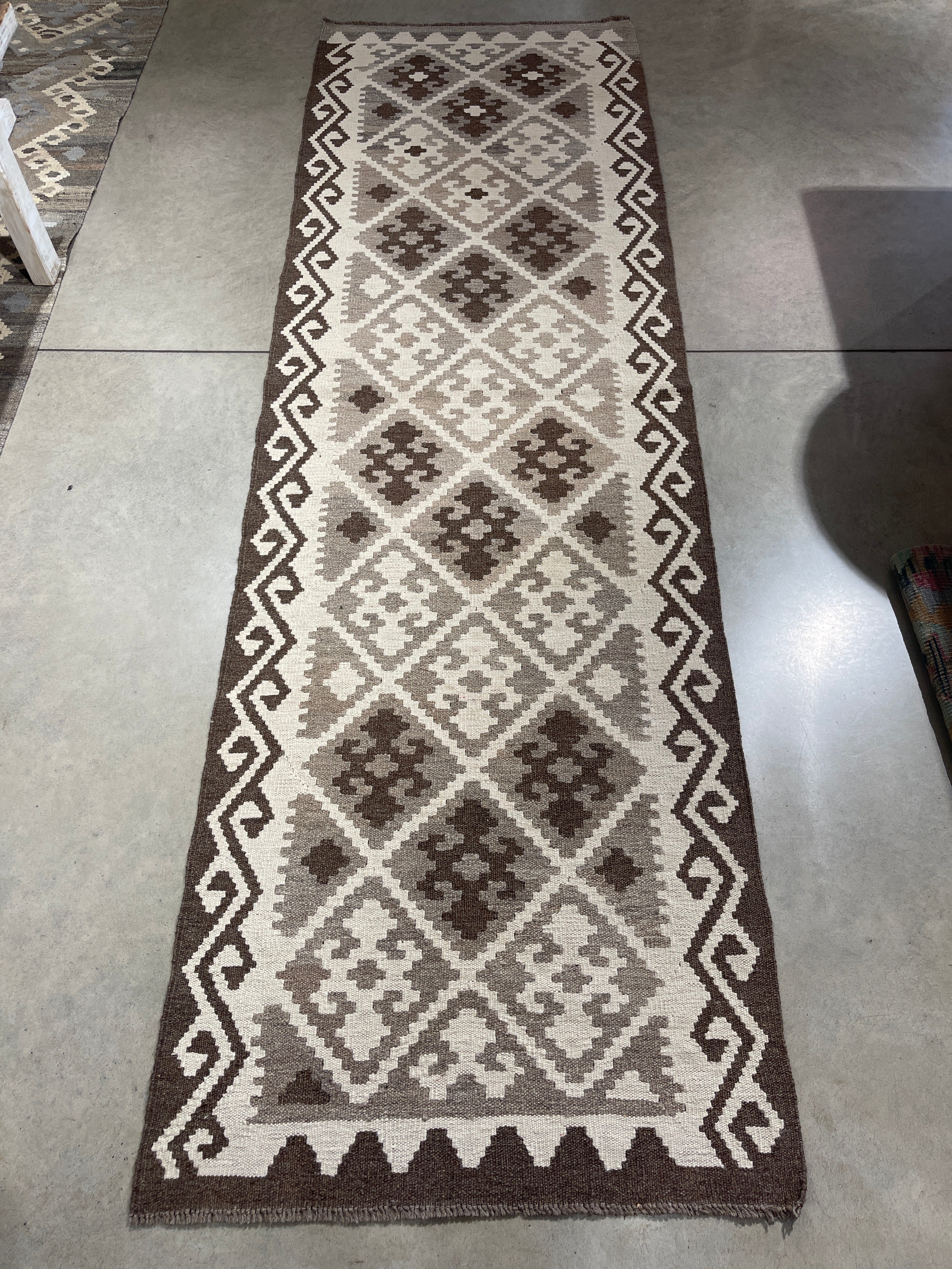 Vintage Handwoven Rug 243x75cm - piece 90