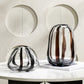 Black Stripe Glass Vase - Large