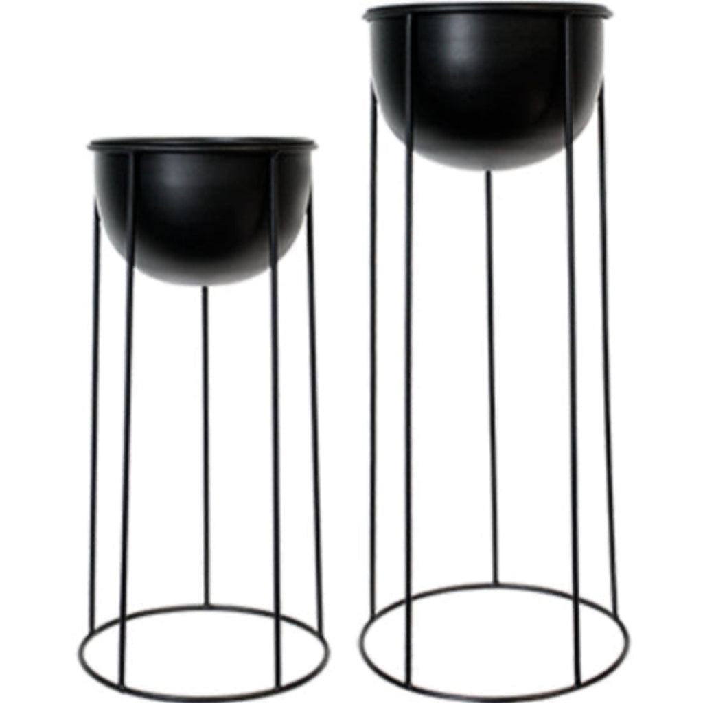 Ezra Planters on Stand Black