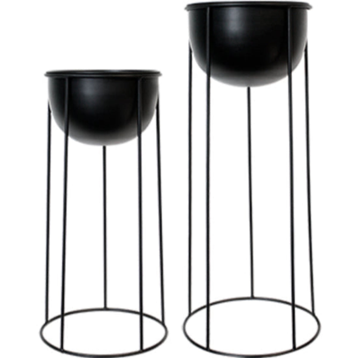 Ezra Planters on Stand Black
