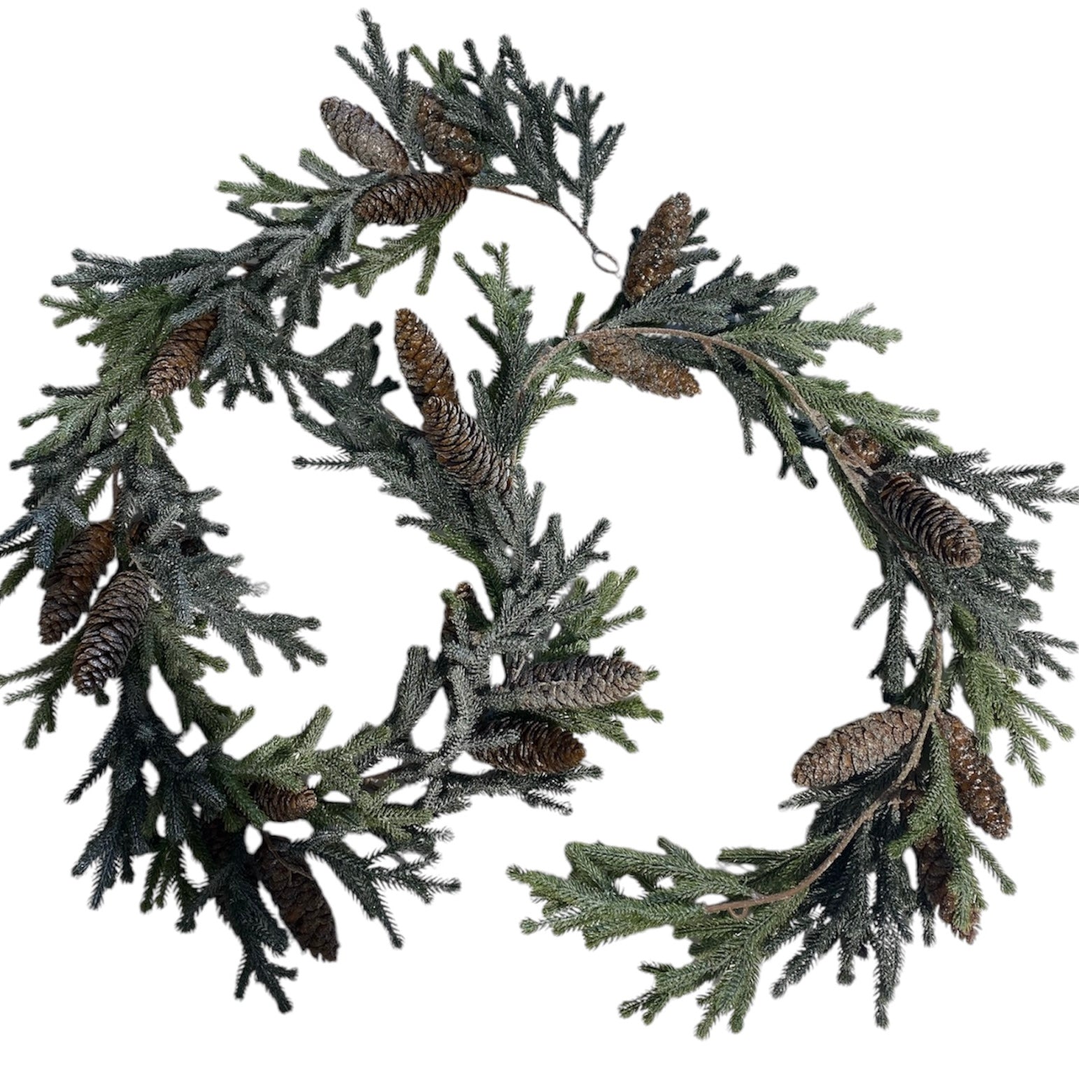 Frosted Alpine Fir Garland w/Cones