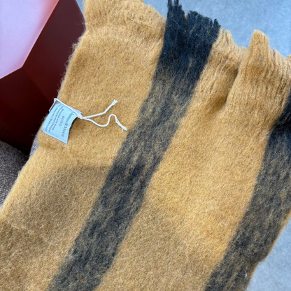 BLISS WOOL MOHAIR BLEND OCHRE/BLACK