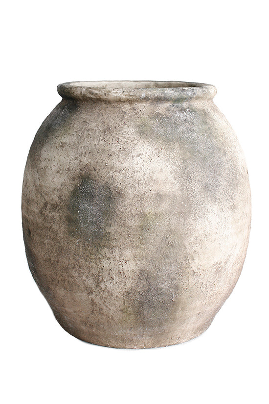 Concrete-Look Bellied Vase Large