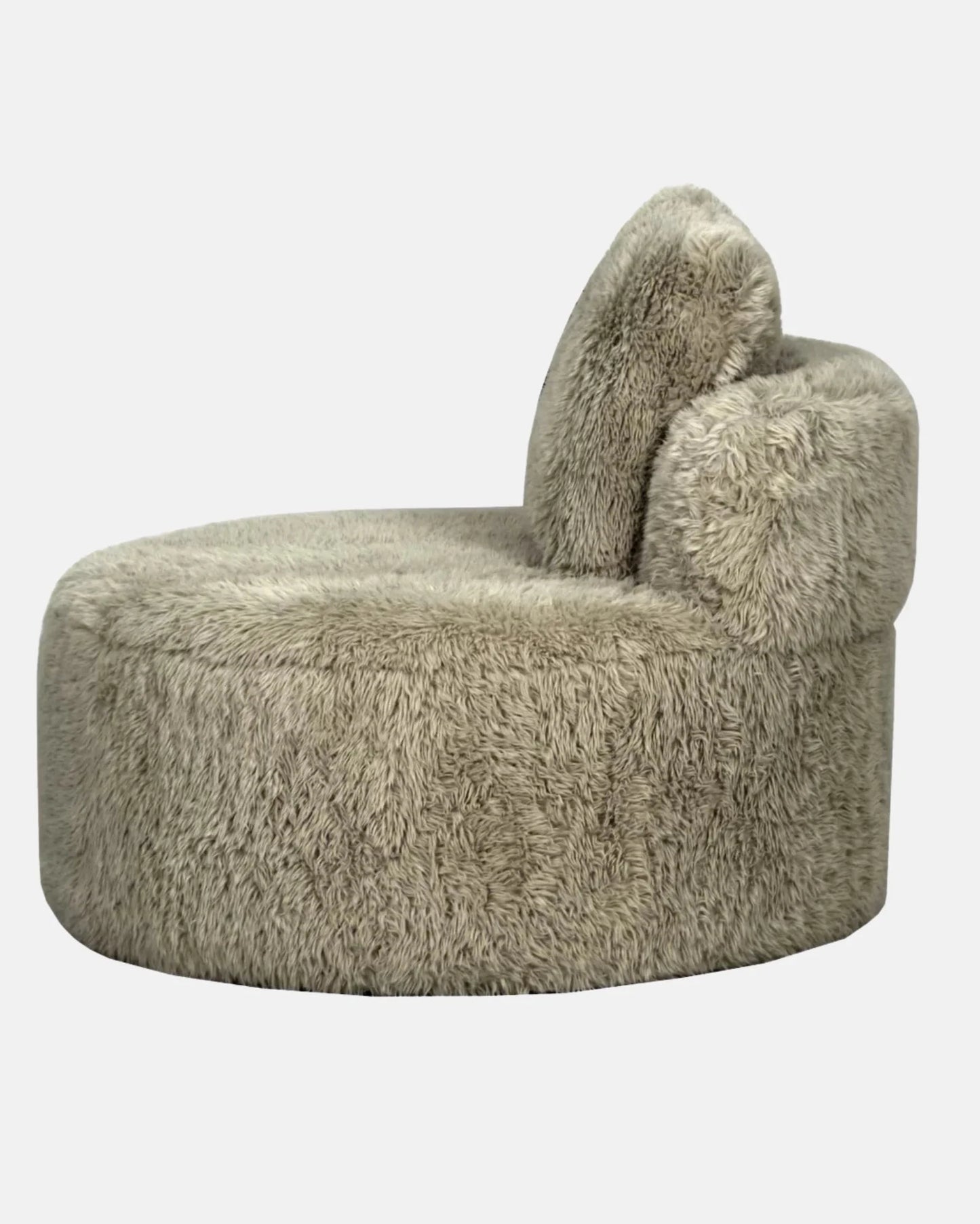 Sally Round accent Faux Fur chair