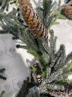 Frosted Alpine Fir Garland w/Cones