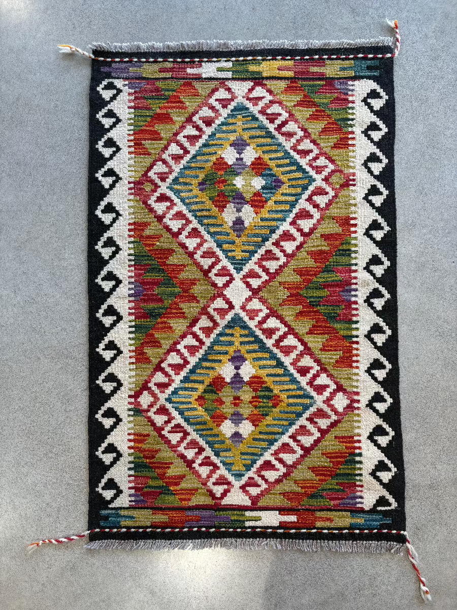 Vintage Handwoven Rug 90 x 60 cm - piece 190