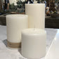 Pillar Candle - Wide Medium White 15cmx 10cm