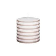 Pillar Candle - Taupe Stripe
