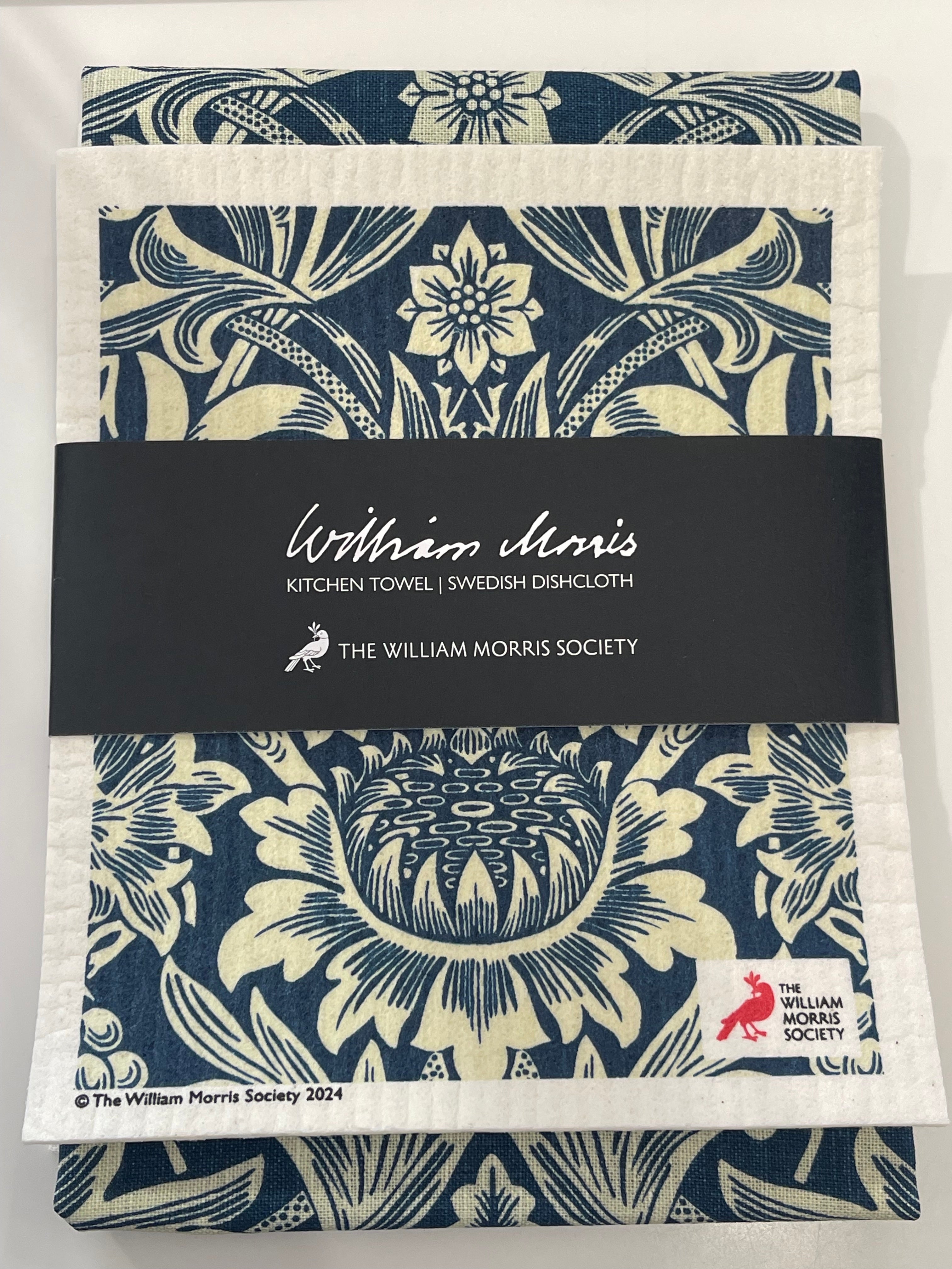 William Morris Teatowel & Dish Cloth Set - Sunflower