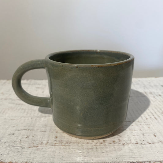 Magnolia Lane Green Handle Mug