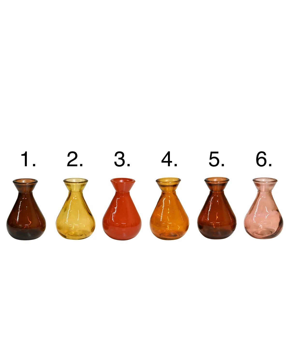 Nova Bottles - Recycled Glass vase- Assorted Oranges