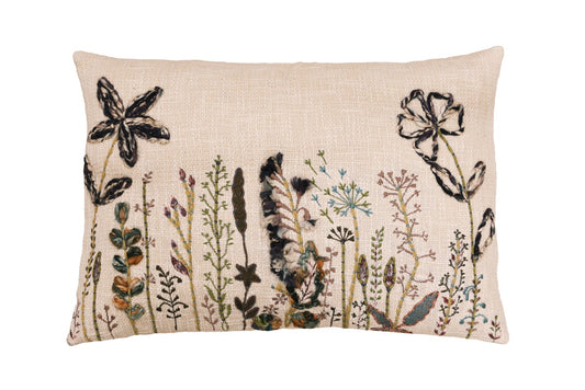 Embroidered Cushion Cover Flora - Flower 40*55