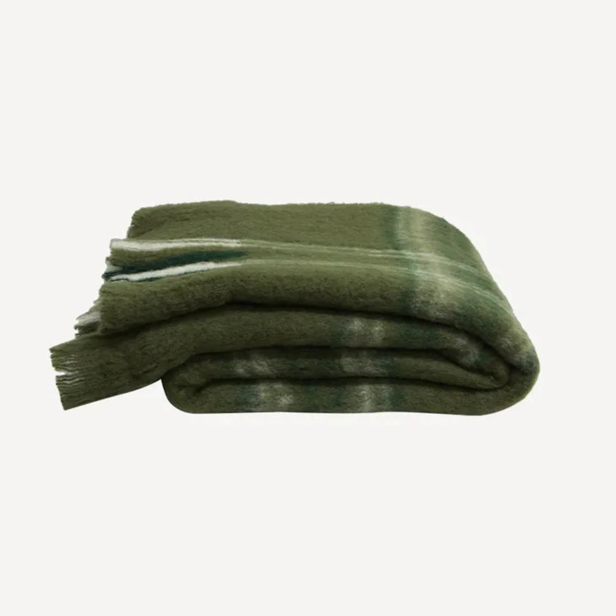 Plaid Green Throw